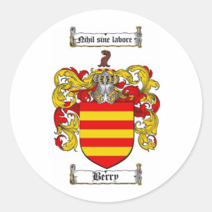 STICKER ROND BERRY FAMILLE CREST - BROCHET D'ARMES