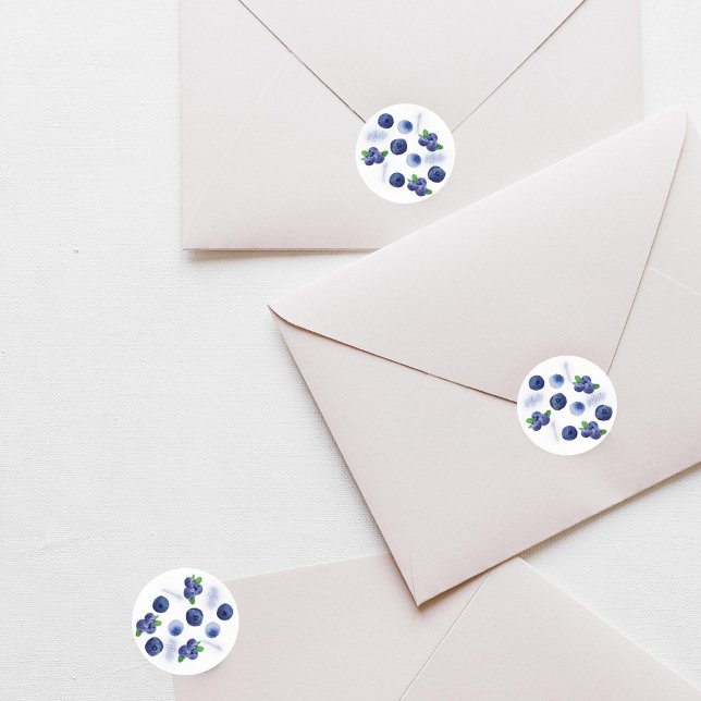 Sticker Rond Berry First | 1er anniversaire | Blueberry | MOTIF (Créateur téléchargé)