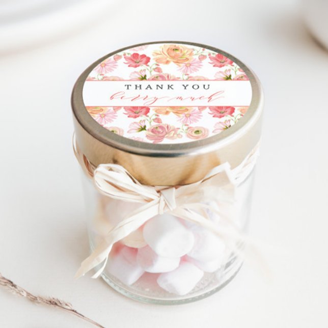 Sticker Rond Berry First Strawberry Merci d'été (Créateur téléchargé)