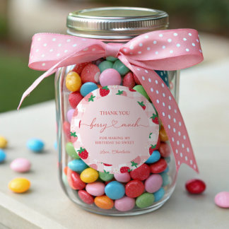 Sticker rond Berry Premier Anniversaire Étiquettes