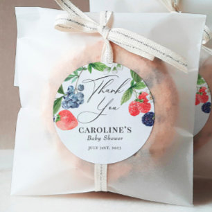 Sticker Rond Berry Sweet Aquarelle Berry Baby shower Favoriser