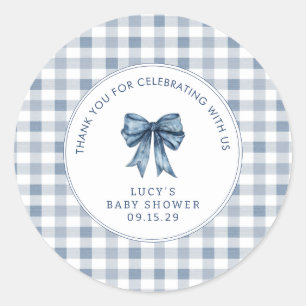 Sticker Rond Berry Sweet Baby shower Blueberry Bow Merci