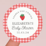 Sticker Rond Berry Sweet Baby shower pique-nique<br><div class="desc">Berry Sweet Baby shower pique-nique</div>