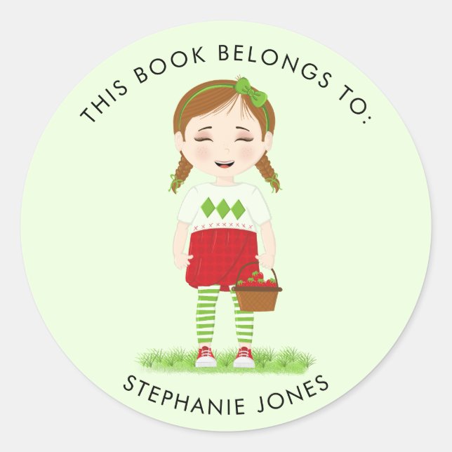 Sticker Rond Berry Sweet Birthday Ce livre appartient à (Devant)