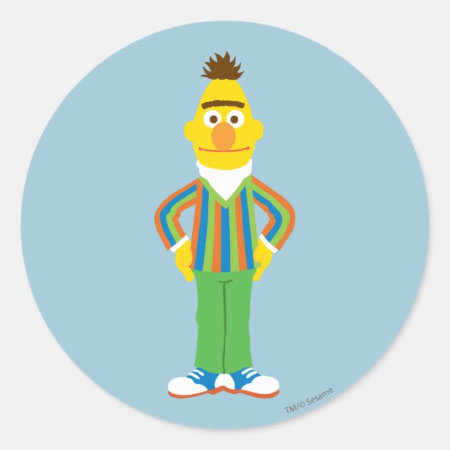 Sticker Rond Bert debout (Devant)