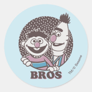 Sticker Rond Bert & Ernie Frères