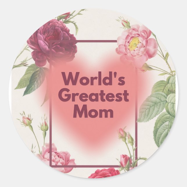 Sticker Rond Best mom ever (Devant)