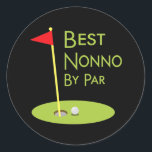 Sticker Rond Best Nonno By Par Golfing Design For Nonno Golfer<br><div class="desc">Meilleur nonno By Par Golfing Design For Nonno Golfer Grandpa Poison. Parfait pour papa,  maman,  papa,  men,  women,  friend et family members on Thanksgiving Day,  Christmas Day,  Mothers Day,  Fathers Day,  4th of July,  1776 Independent Day,  Vétérans Day,  Halloween Day,  Patrick's Day</div>