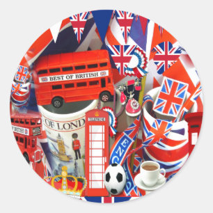 Sticker Rond Best of British Souvenirs