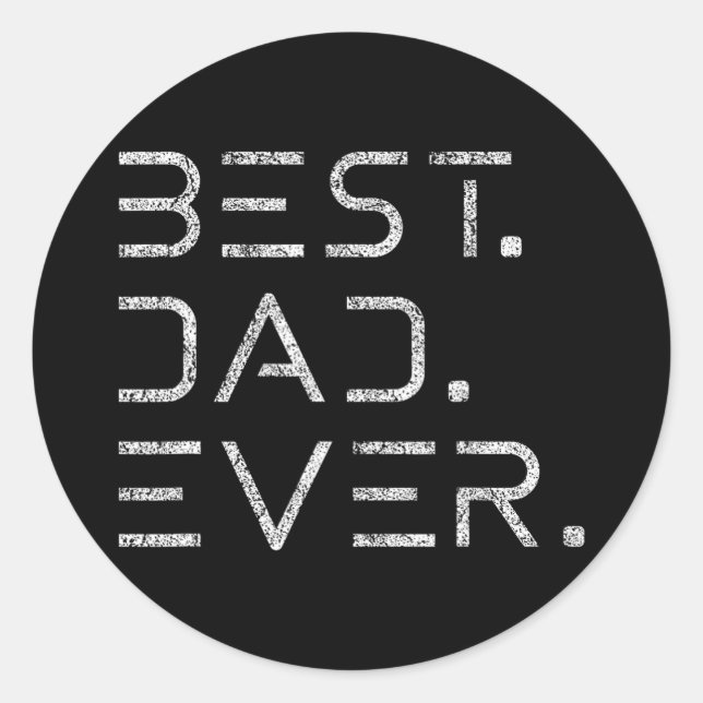 Sticker Rond Best Papa Ever Chemise Moderne Développeur Program (Devant)