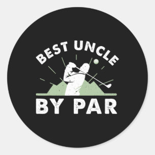 Sticker Rond Best Uncle By Par Par Golf Design Pour Oncle