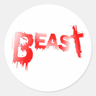 Sticker Rond Bête