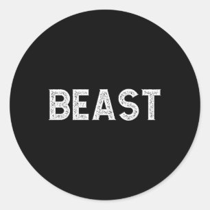 Sticker Rond Bête Cool Hommes Gym Travail Sport Muscle Culturis