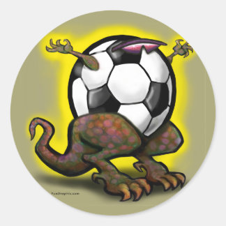 Sticker Rond Bête de soccer