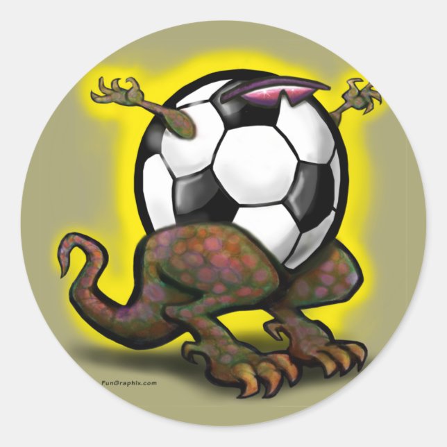 Sticker Rond Bête de soccer (Devant)