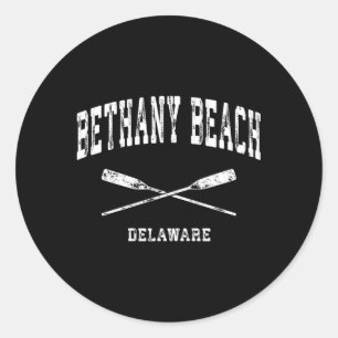 Sticker Rond Bethany Beach Delaware Nautical Crossing Oars