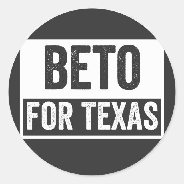 Sticker Rond beto for Texas (Devant)