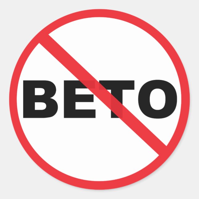 Sticker Rond Beto O'Rourke, Président anti (Devant)