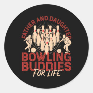 Sticker Rond Béton Drôle Papa Fille Père Et Fille Bow
