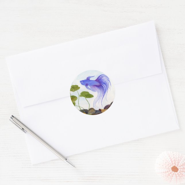 Sticker Rond Betta fish (Enveloppe)