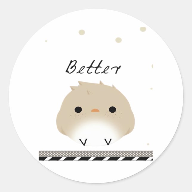 Sticker Rond Better Together Clean Design  (Devant)
