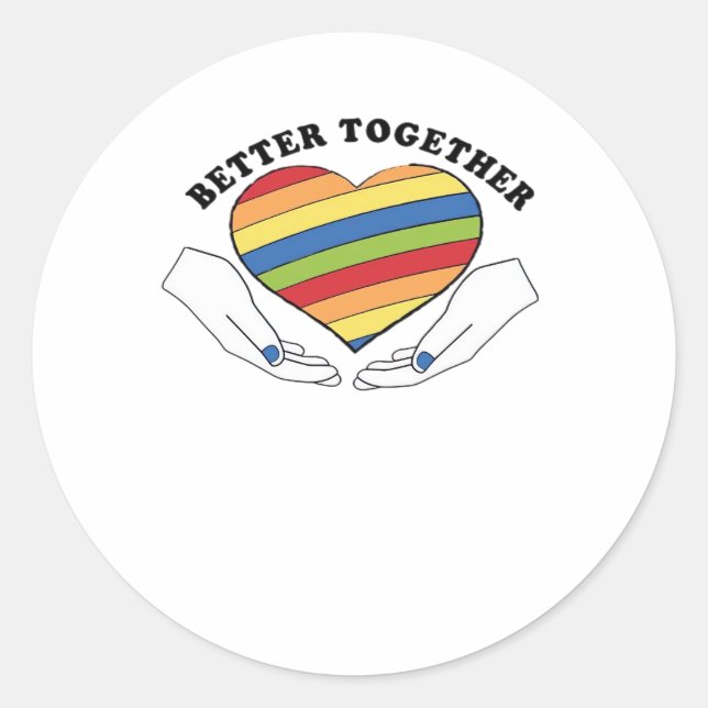 Sticker Rond Better Together Graphics Creative Style  (Devant)