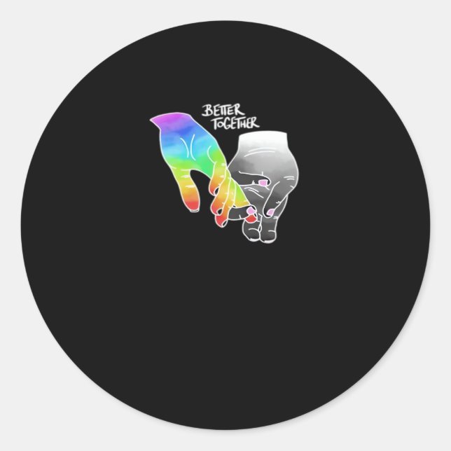 Sticker Rond Better Together Minimal Design  (Devant)
