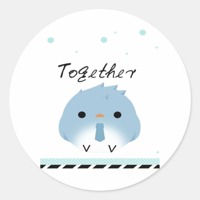 Sticker Rond Better Together Minimal Design  (Devant)