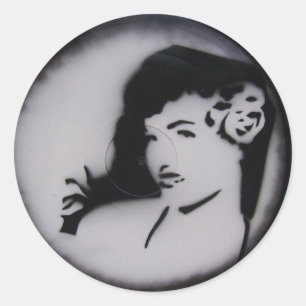 Sticker Rond bettie page