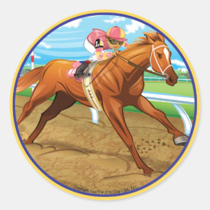Sticker Rond Beulah & Big Red