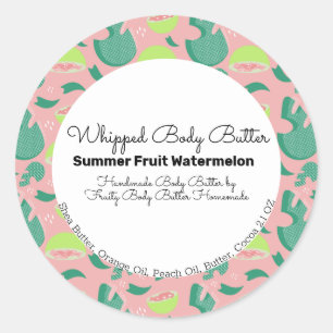 Sticker Rond Beurre Corporel Pop Fruit de la goyave Marquage