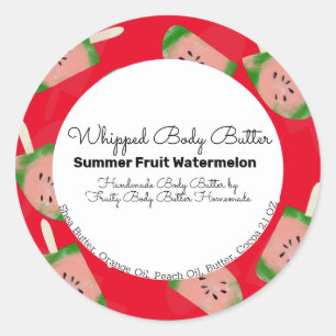 Sticker Rond Beurre Corporel Pop Fruit Pastèque Marquage de Bai