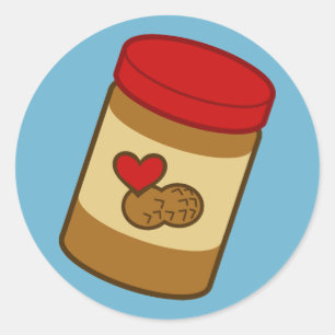 Sticker Rond Beurre d'arachide