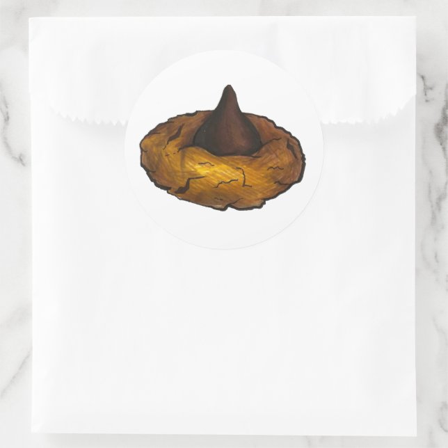 Sticker Rond Beurre d'arachide Fleur Noël Cookie Cuisine Alimen (Sac)