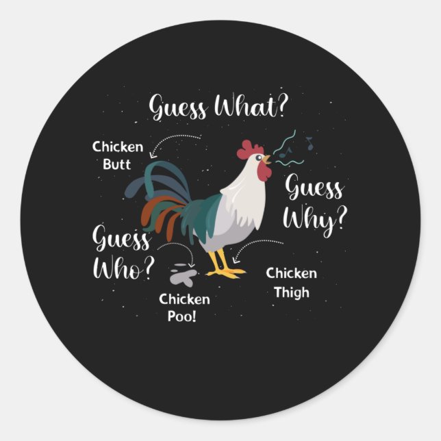 Sticker Rond Beurre de poulet : pourquoi cultiver la cuisse de  (Devant)