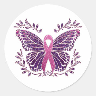 Sticker Rond Beurre de sensibilisation au cancer du sein Fronti