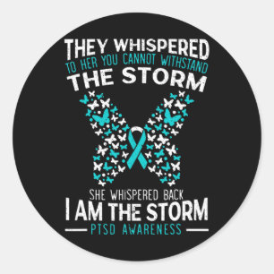 Sticker Rond Beurre de sensibilisation Ptsd Stress post-traumat