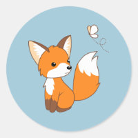 Beurre de surveillance Little Fox sur bleu