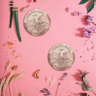 Sticker Rond Beurre du corps Rose de goutte d'oiseaux