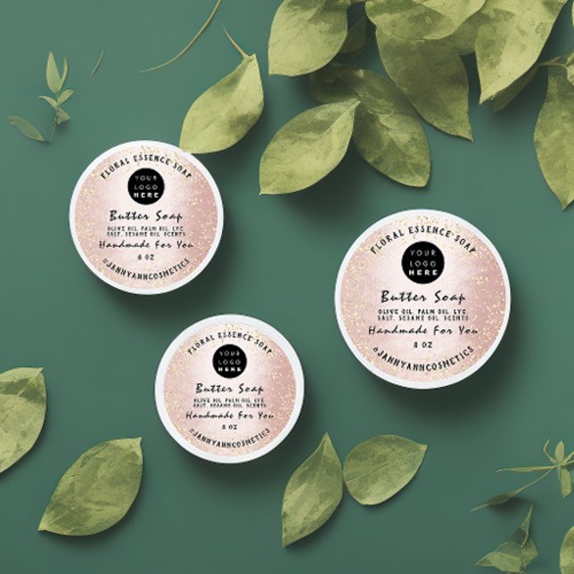 Sticker Rond Beurre Soap Cosmétiques fait main Logo Holographe  (Créateur téléchargé)