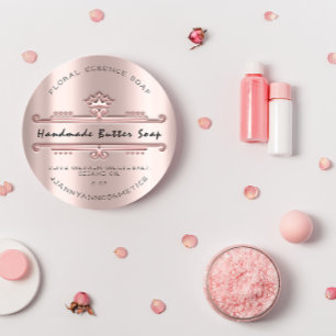 Sticker Rond Beurre Soap Cosmétiques Royal Couronne Rose maquil