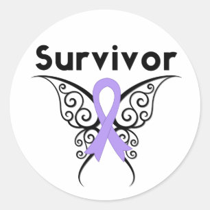 Sticker Rond Beurre tribal survivant du cancer général