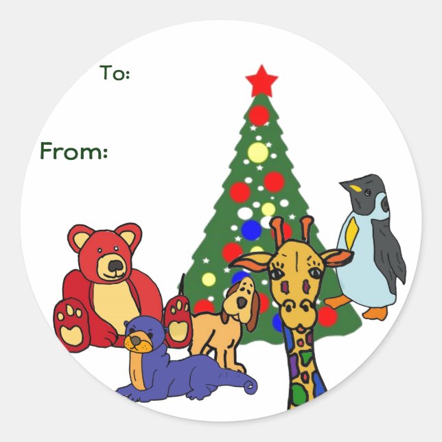 Sticker Rond BF- Marque cadeau de Noël (Devant)