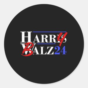 Sticker Rond Bheimer 2024 Funny Kamala Harris Et Tim W 2024