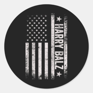 Sticker Rond Bheimer 2024 Harris W Usa Drapeau politique