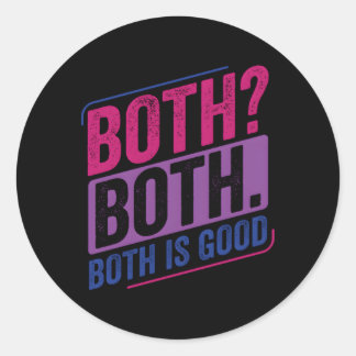 Sticker Rond Bi Pride Biualité Biale Bi Indicateur