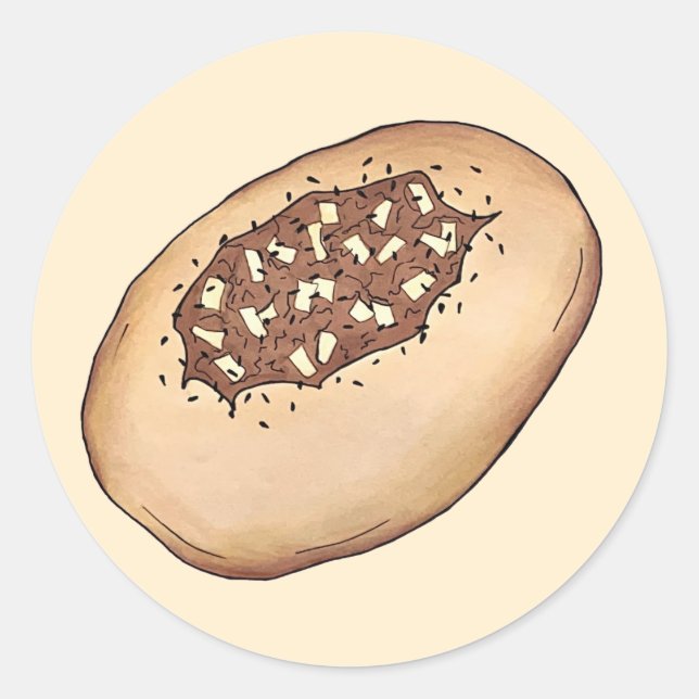 Sticker Rond Biale Boulangerie juive Pain d'oignon Pologne Nour (Devant)