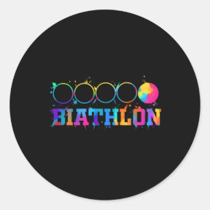 Sticker Rond Biathlon Cible Tireur Stand Cadeau