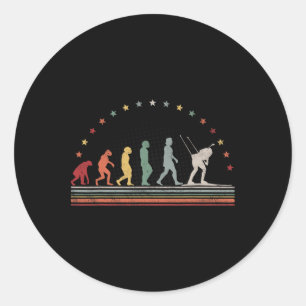 Sticker Rond Biathlon Evolution Retro Ski Hob