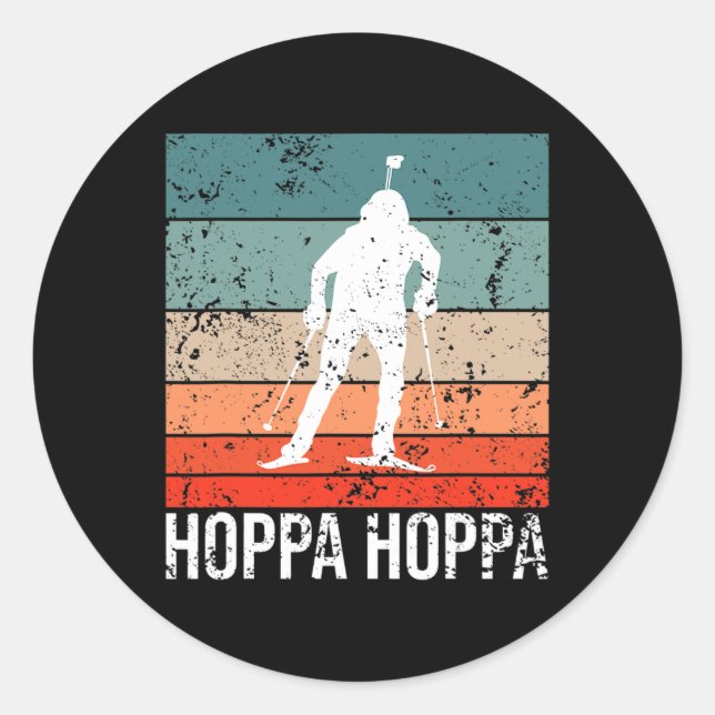 Sticker Rond Biathlon Ski De Fond Pour Biathlon (Devant)